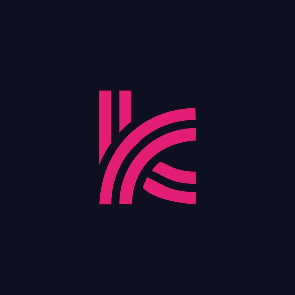 Minimalist letter k logo design template vector
