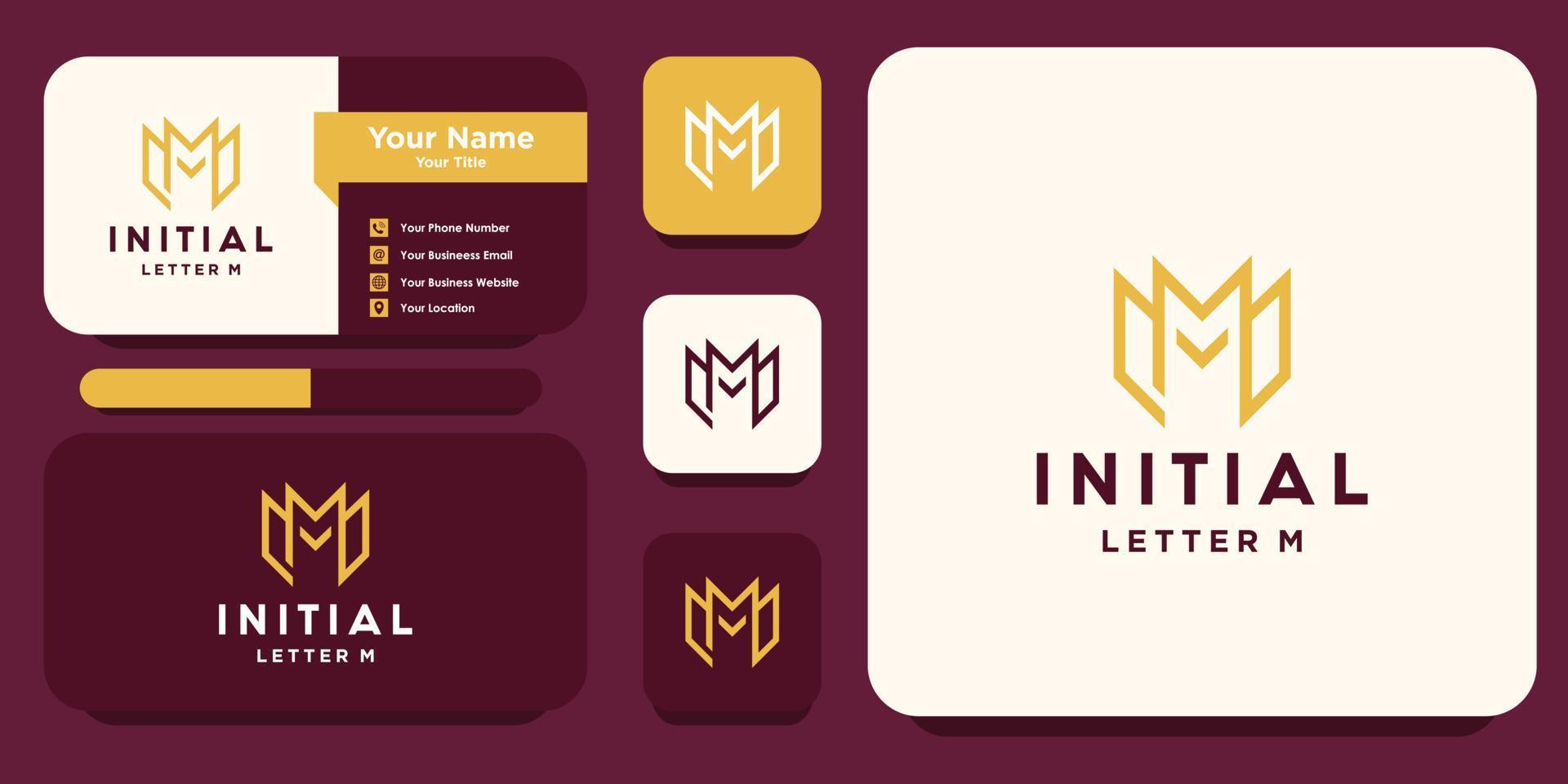 Letter m modern logo design vector