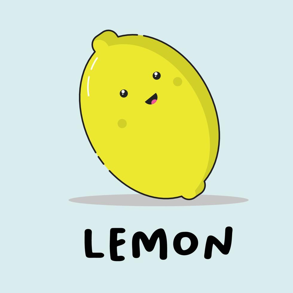 cute lemon cartoon vector