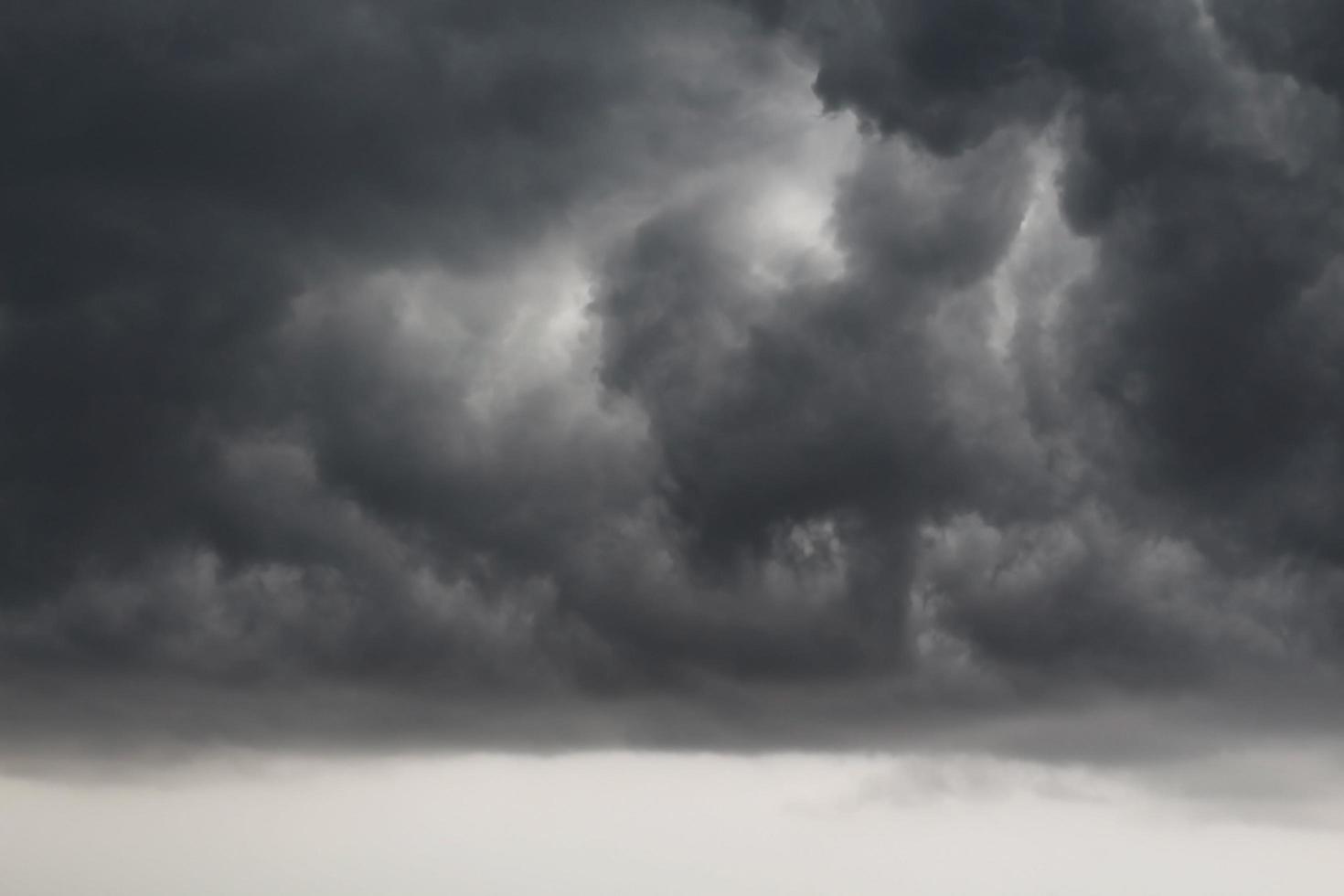 Raincloud background. The sky was covered with black clouds. photo