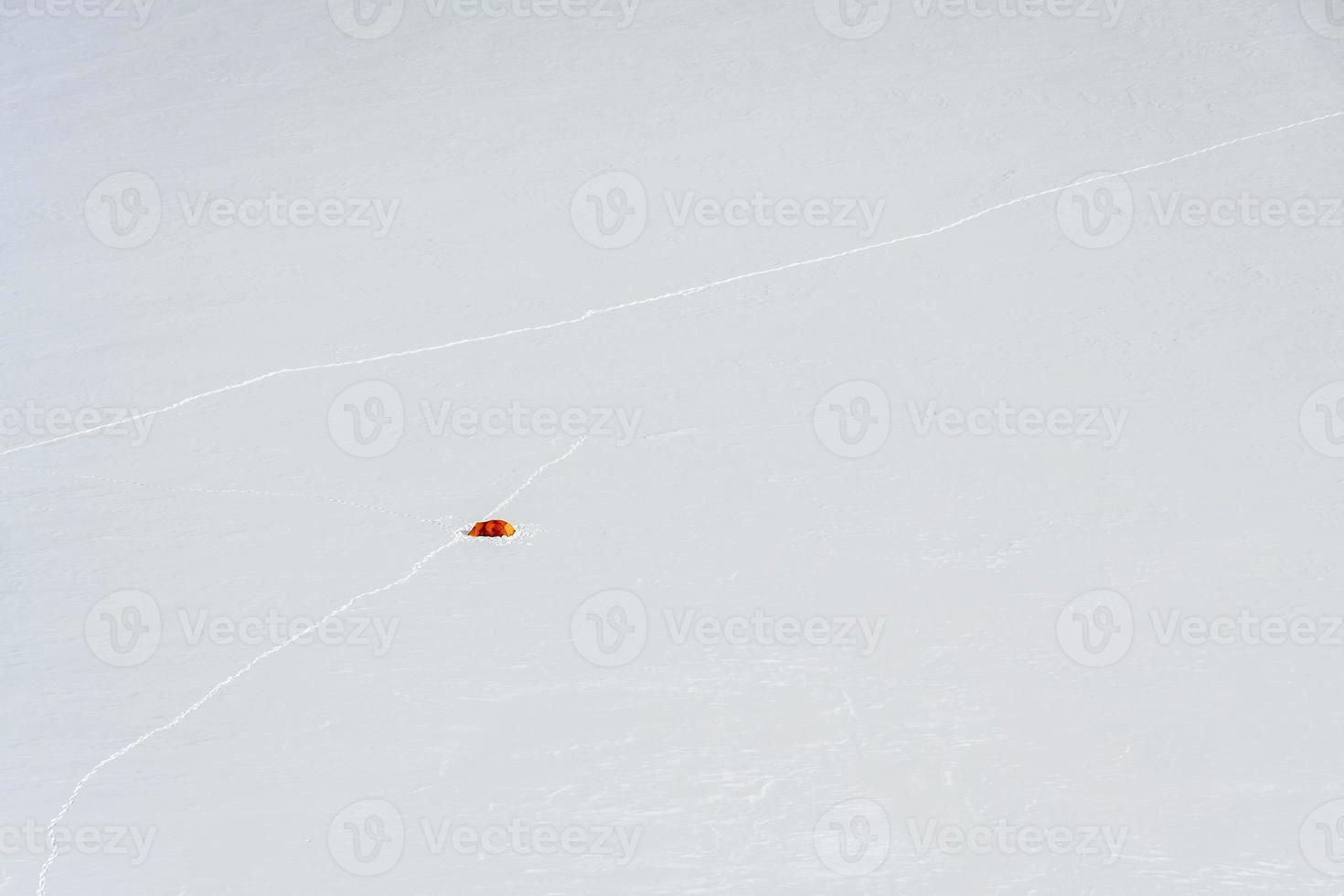 Orange tent on Monte Bianco photo