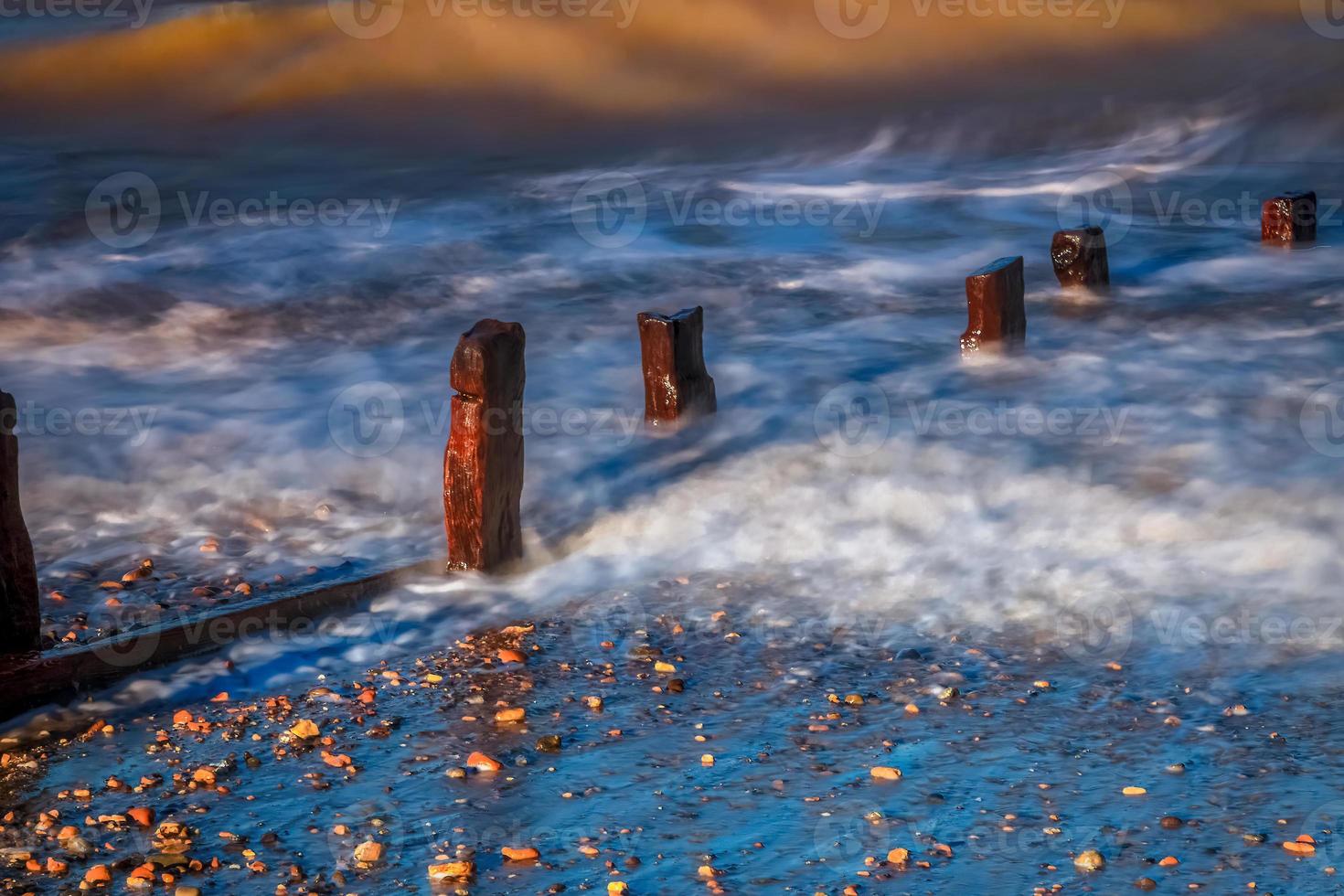 Las defensas marinas reculver han visto días mejores. foto