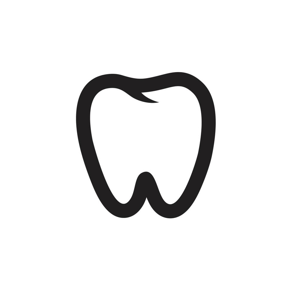 plantilla de icono de dientes color negro editable. vector