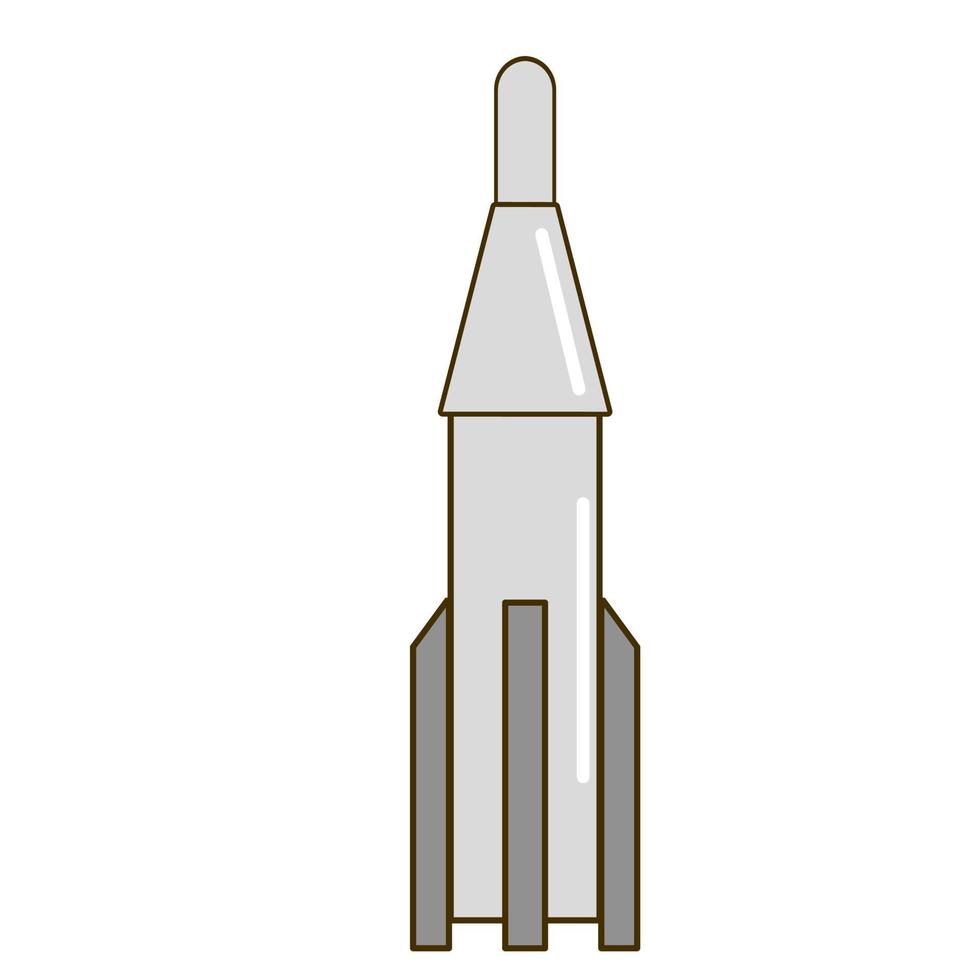 ilustración de dibujos animados de misiles adecuada para artículos militares vector