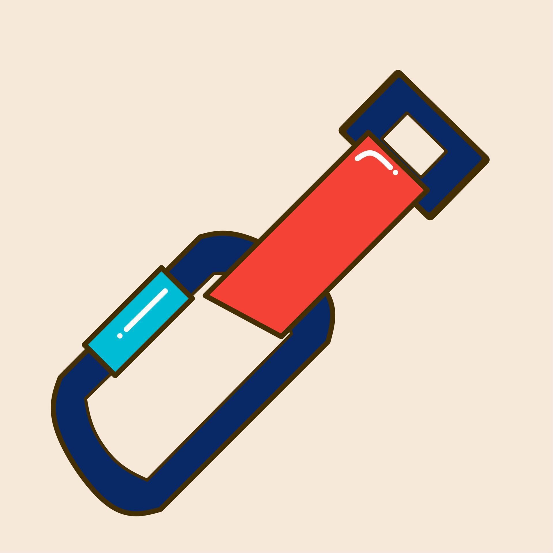 carabiner logo icon vector illustration 6698255 Vector Art at Vecteezy