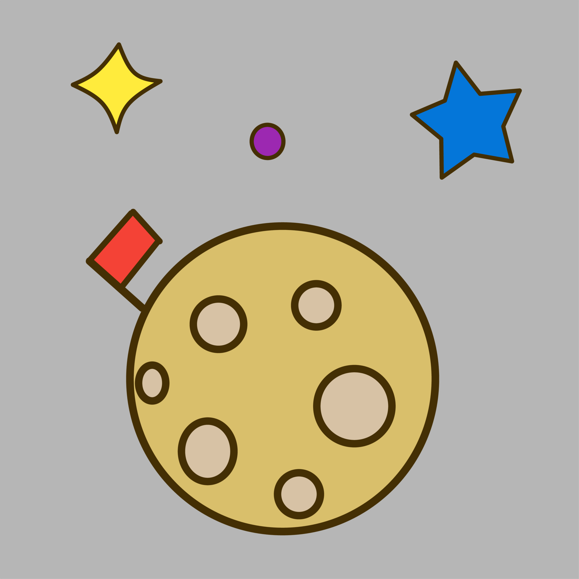 Red flag in the moon illustration 6698258 Vector Art at Vecteezy