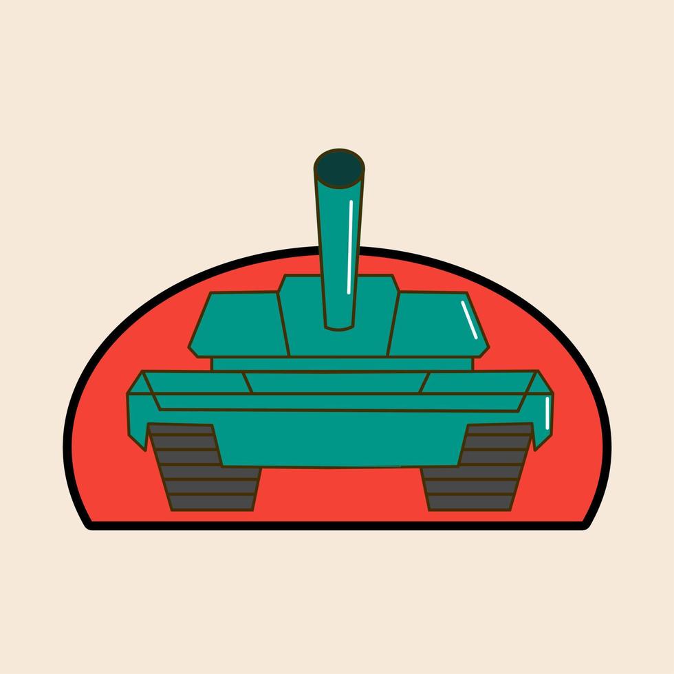 ilustración de dibujos animados del ejército de tanques blindados vector