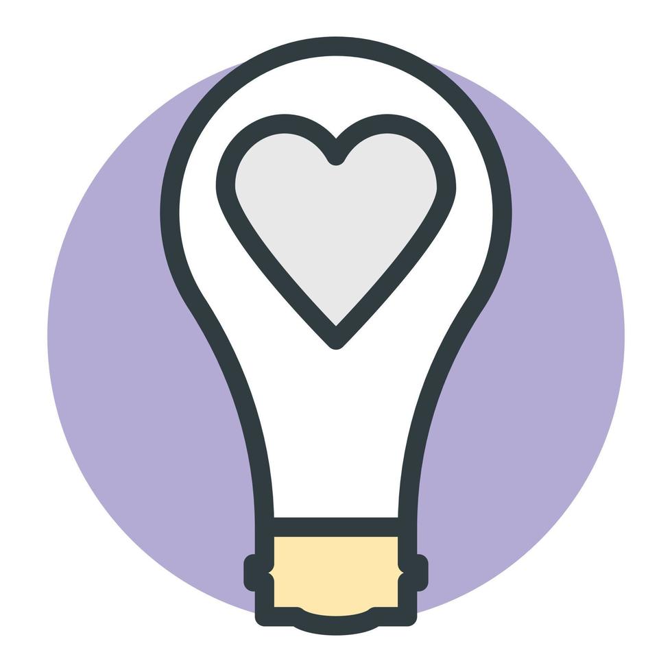 Heart Bulb Concepts vector