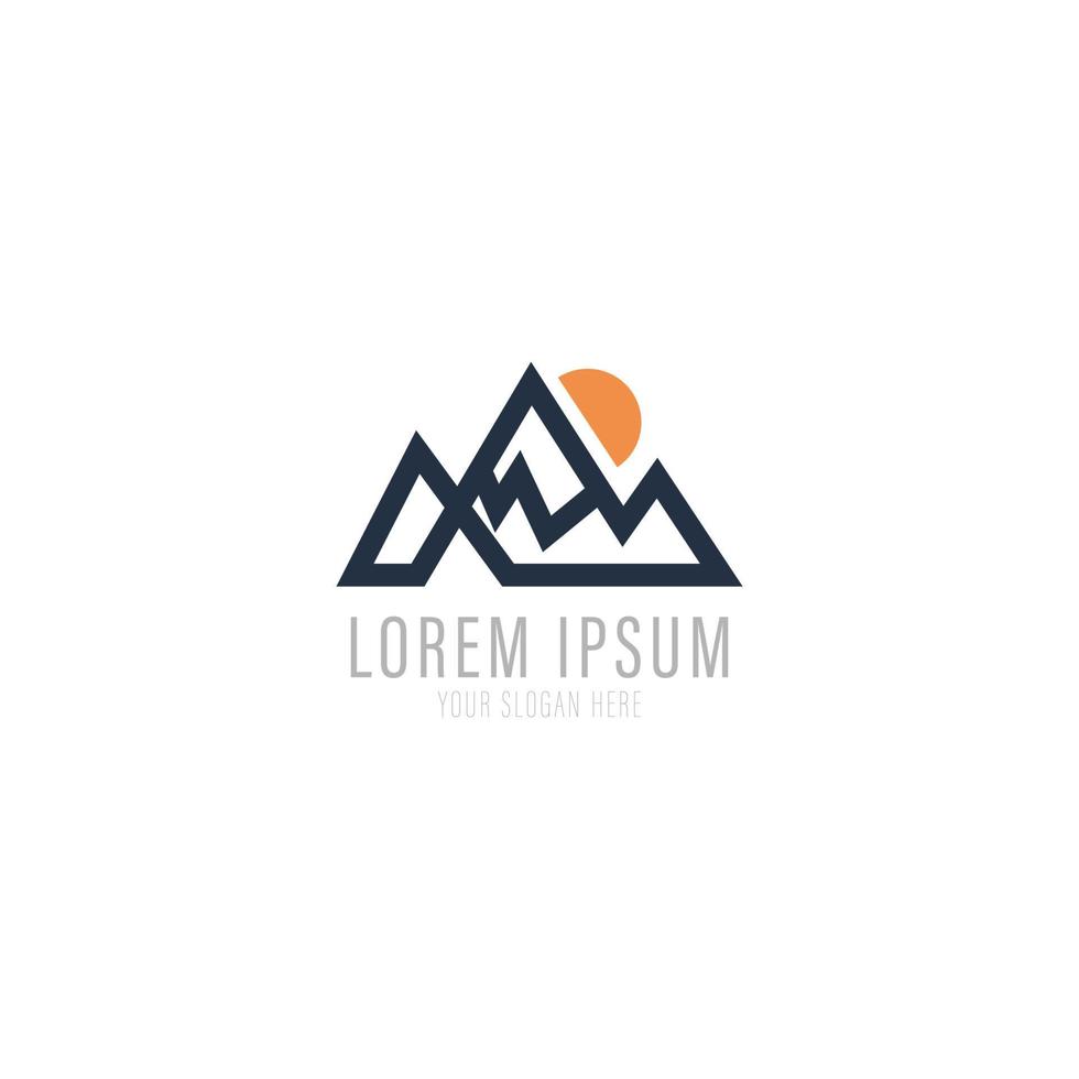 Mountain Logo Template. Vector Illustration.