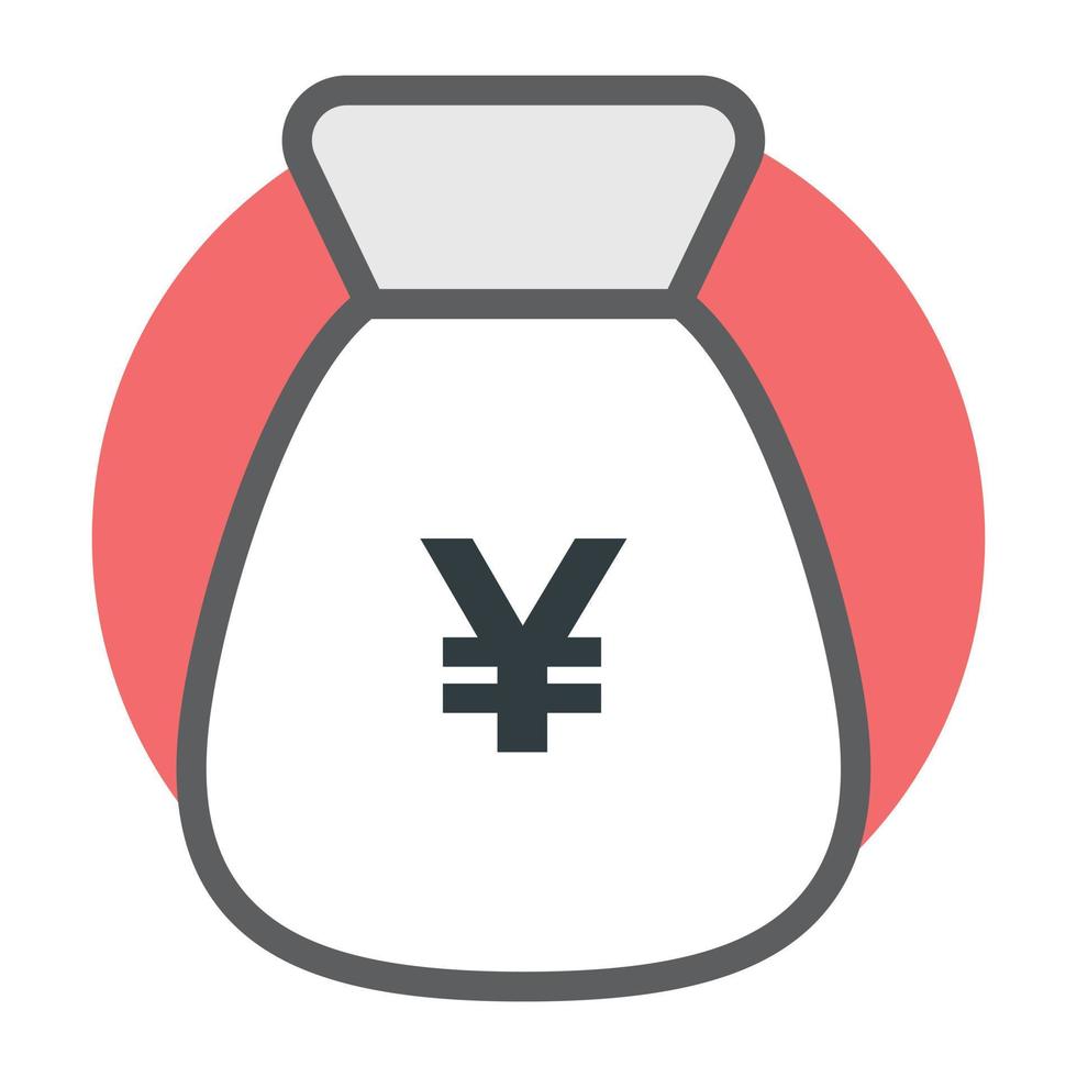 conceptos de saco de yenes vector
