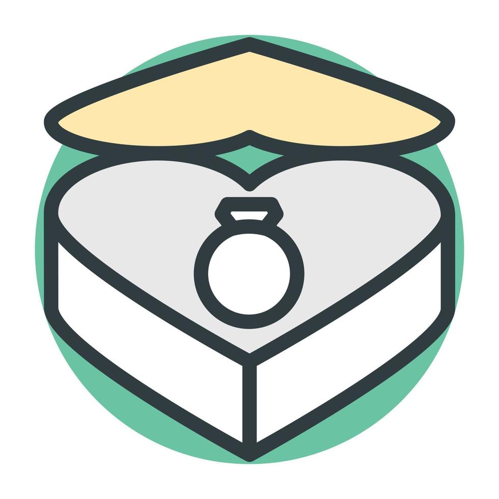 Ring Box Concets vector