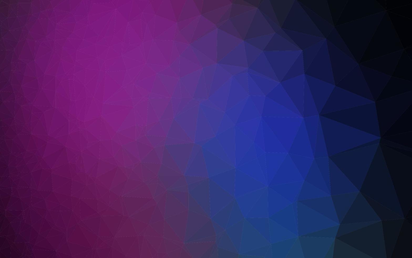 Dark Pink, Blue vector polygonal background.