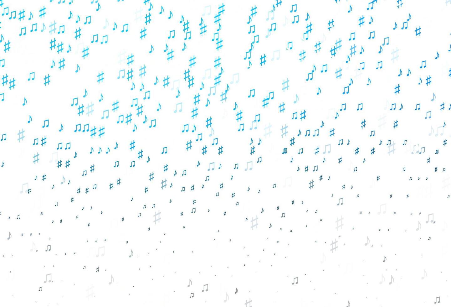 Light BLUE vector pattern with music elements.