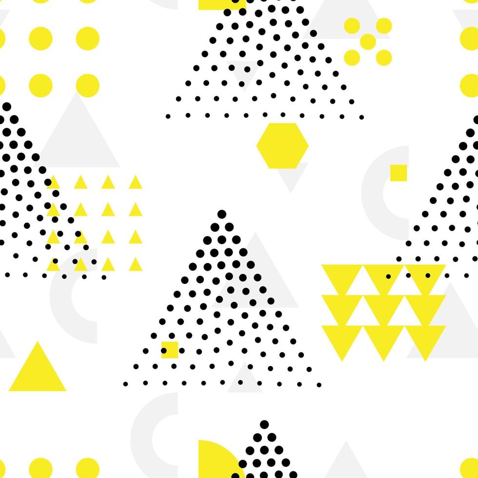 Seamless geometric pattern with geometrical shapes vector