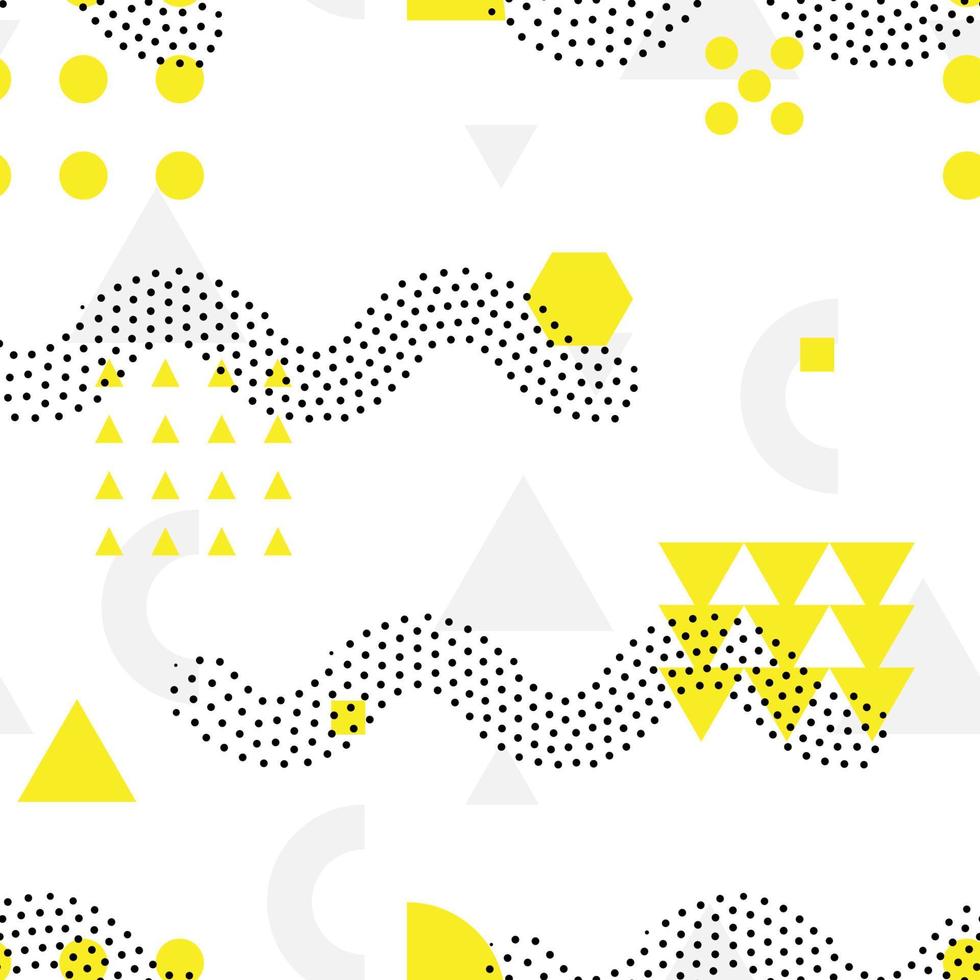 Seamless geometric pattern with geometrical shapes vector