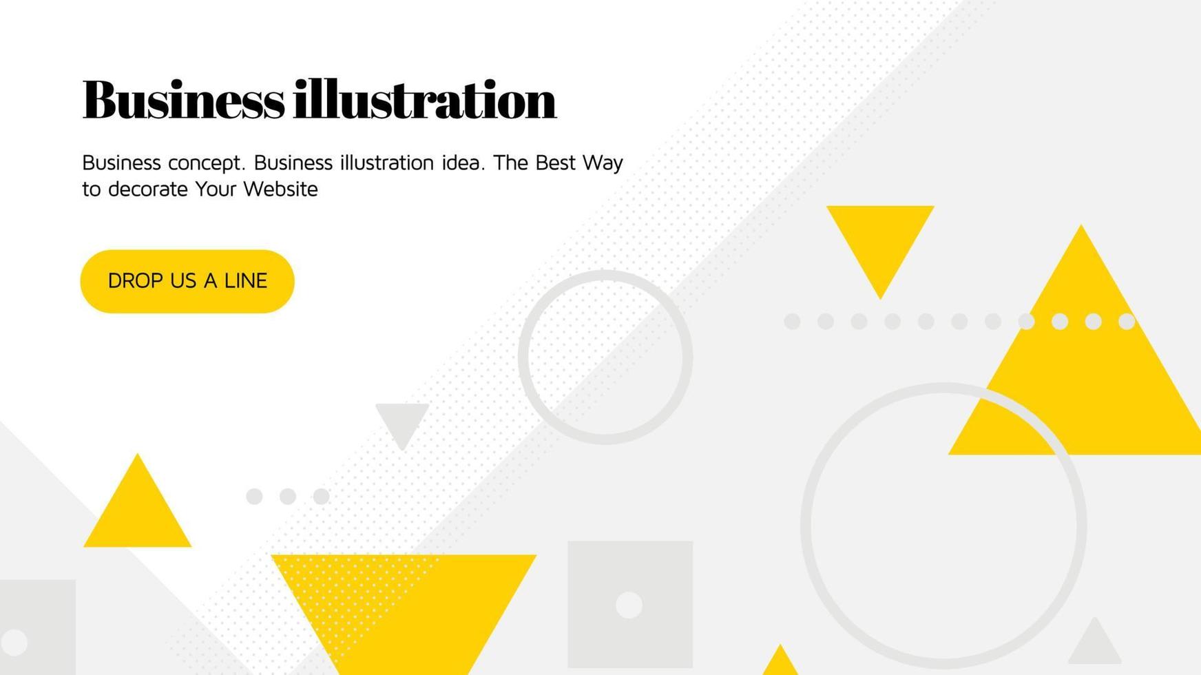 Vector landing page with abstract shapes