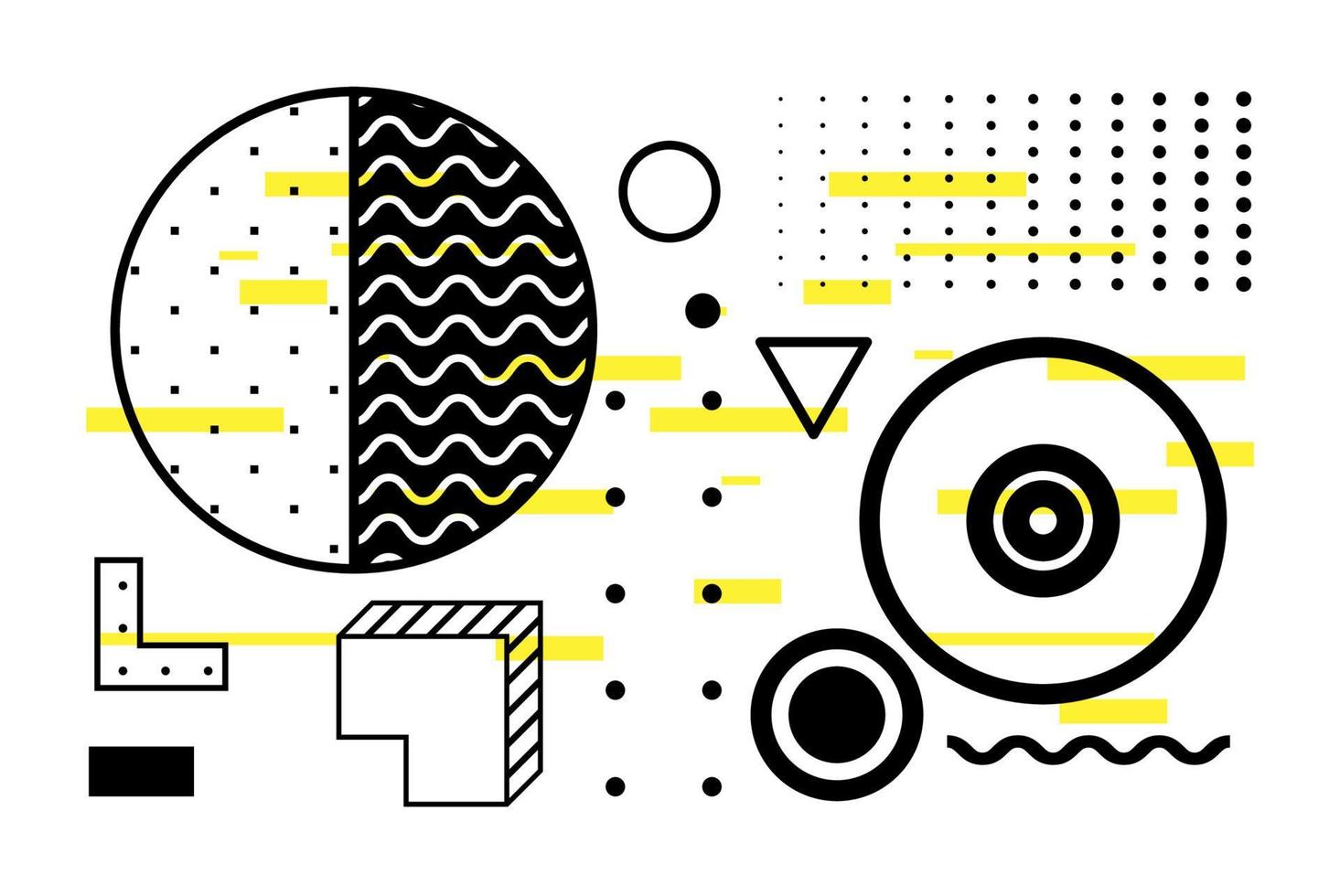 Geometric shapes set. Universal design elements vector