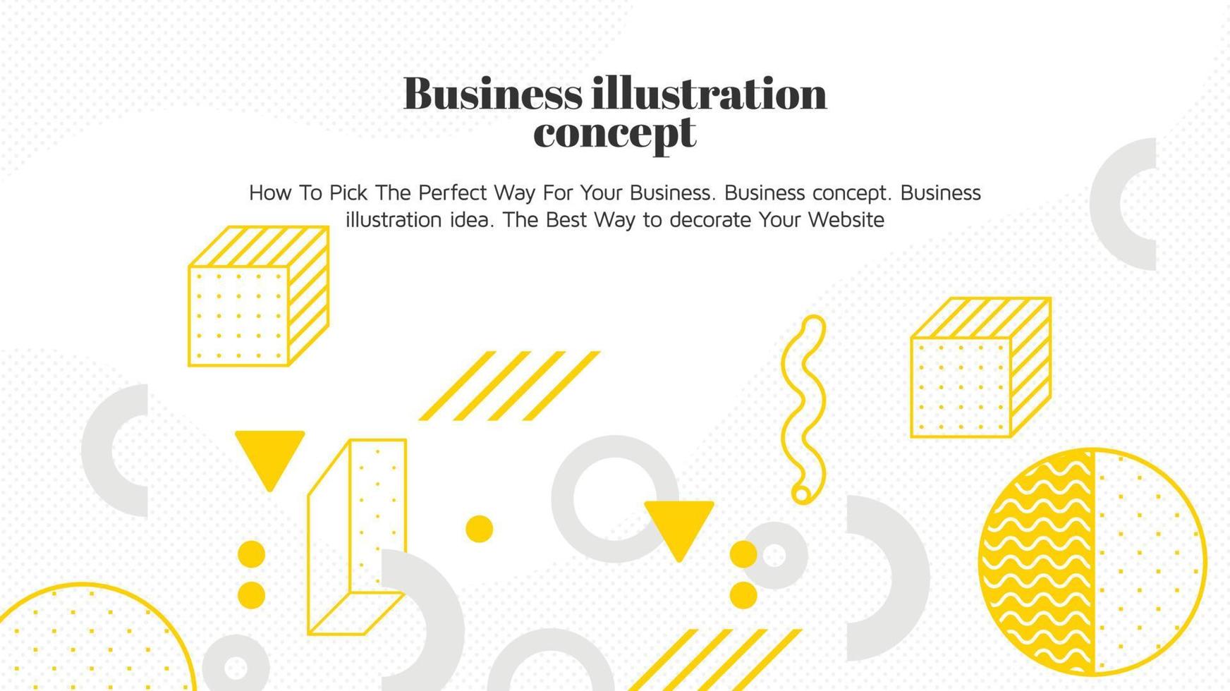 Vector landing page with abstract shapes