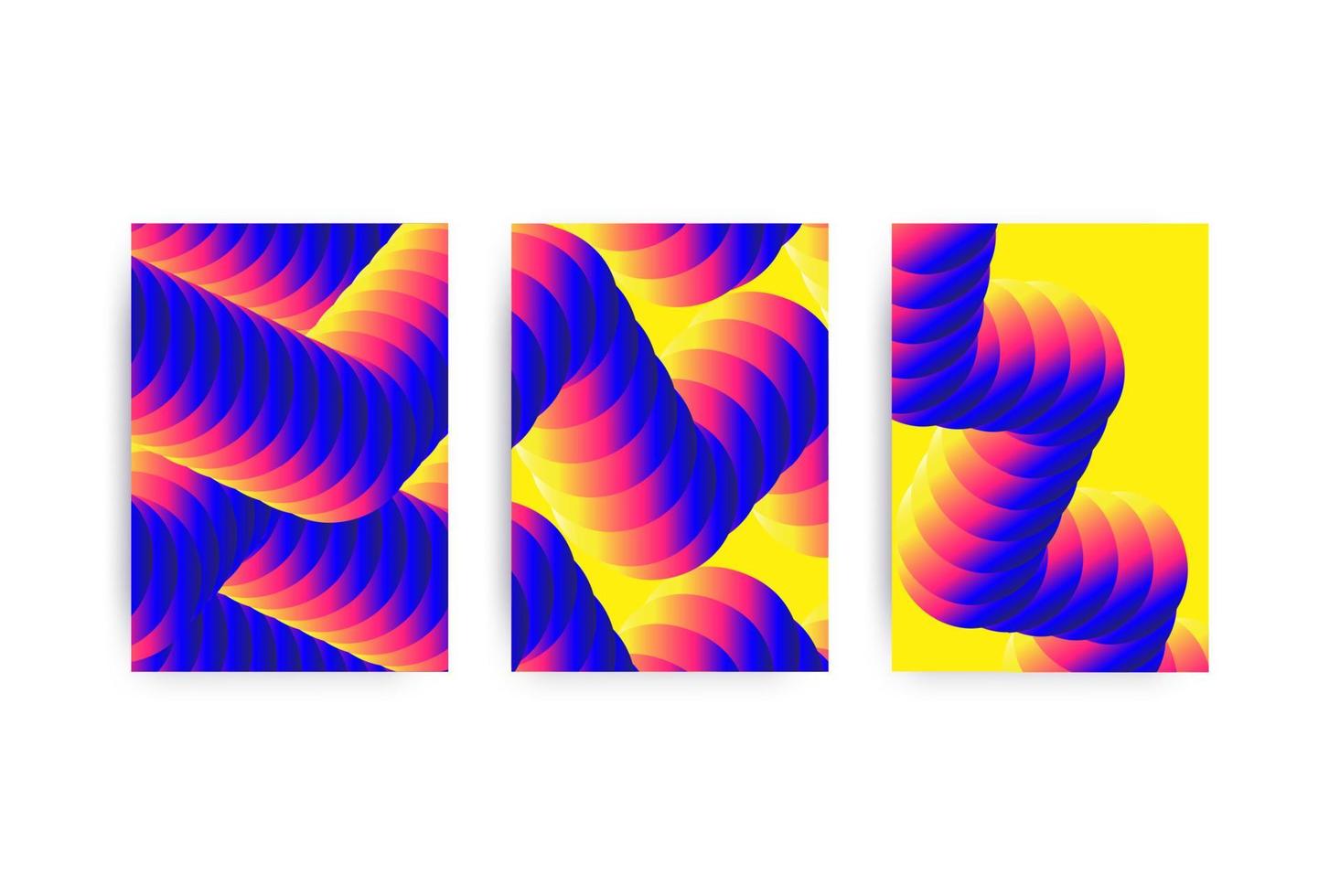 Universal Gradient geometric Posters set vector