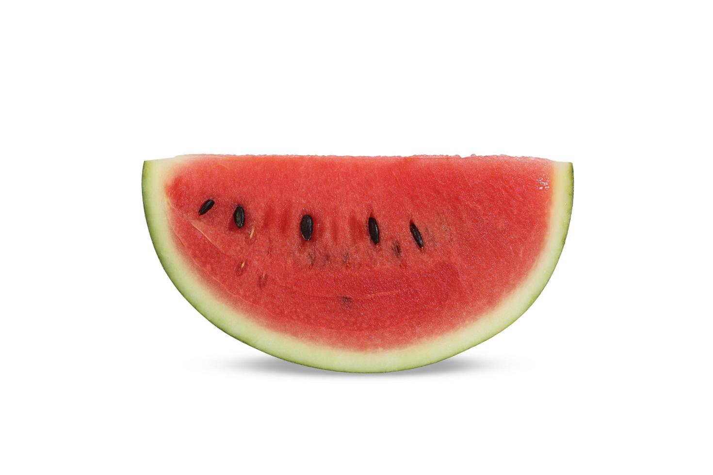 Sliced watermelon on white background photo