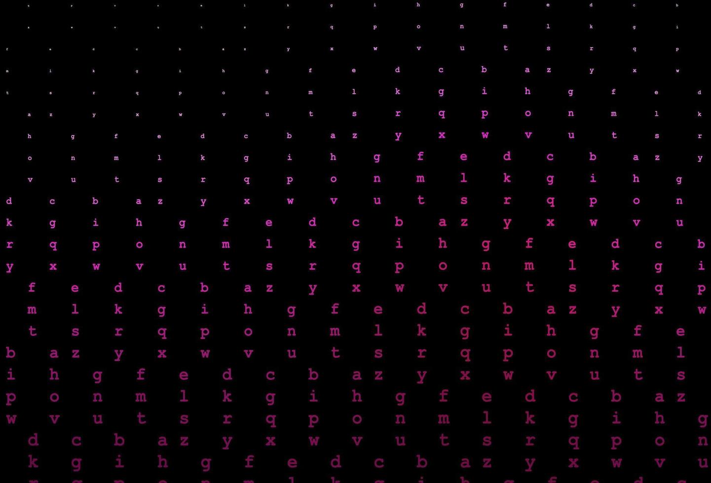 Dark pink vector template with isolated letters.