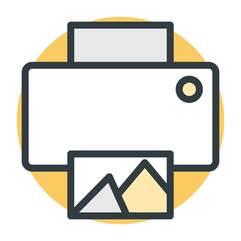 Photo Printer Concepts vector