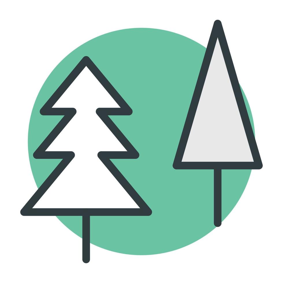 Trendy Trees Concepts vector