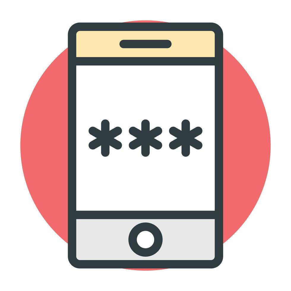 Mobile Password Concepts vector