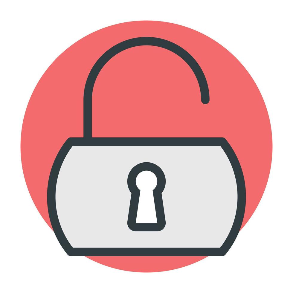 Open Padlock Concepts vector