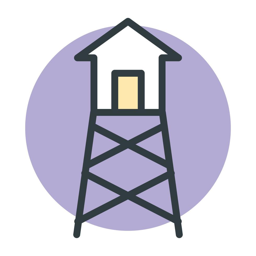 Trendy Watchtower Concepts vector