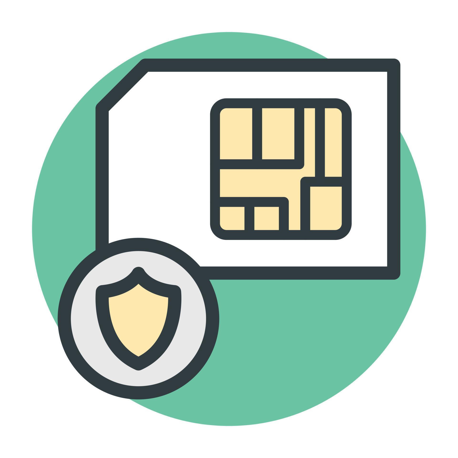 Sim Card Security 6701901 Vector Art at Vecteezy