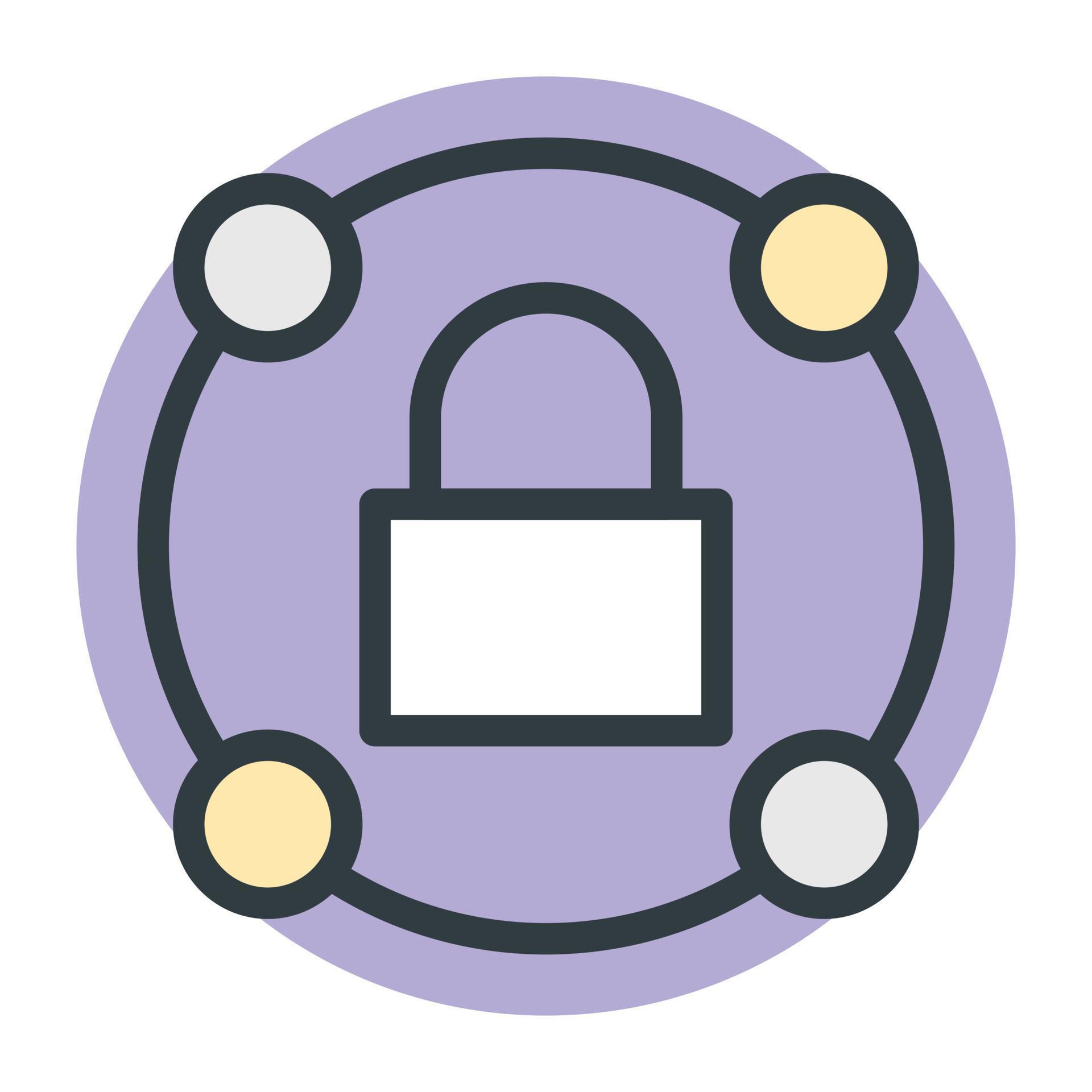 Lock Network Concepts 6701922 Vector Art at Vecteezy