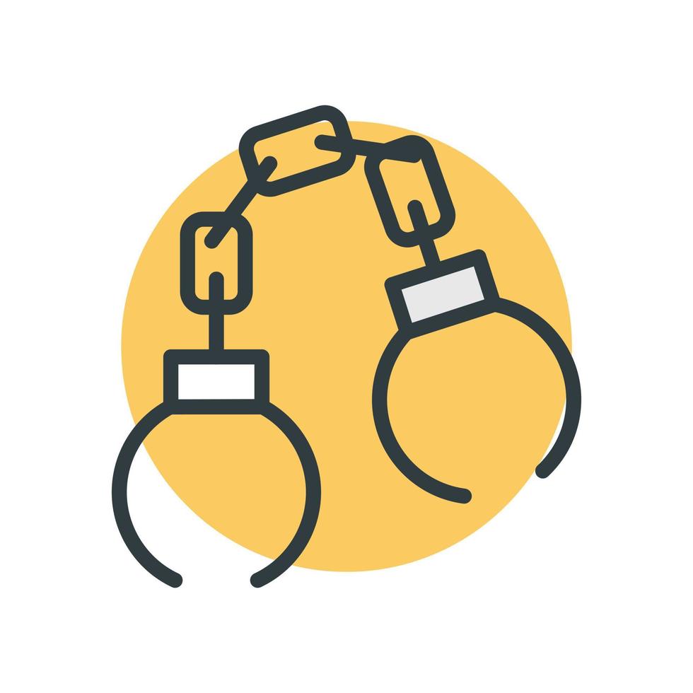 Trendy Handcuffs Concepts vector