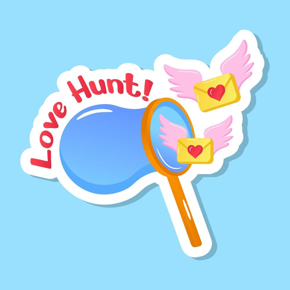 A butterfly catcher flat sticker design vector