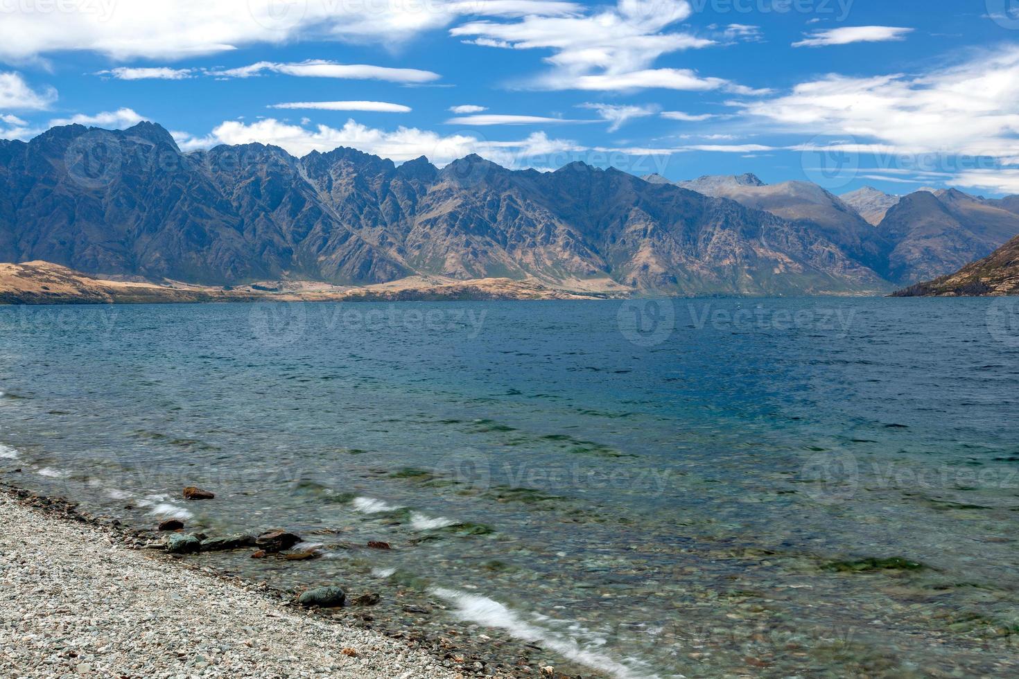 vista de la cordillera de los notables en nueva zelanda foto