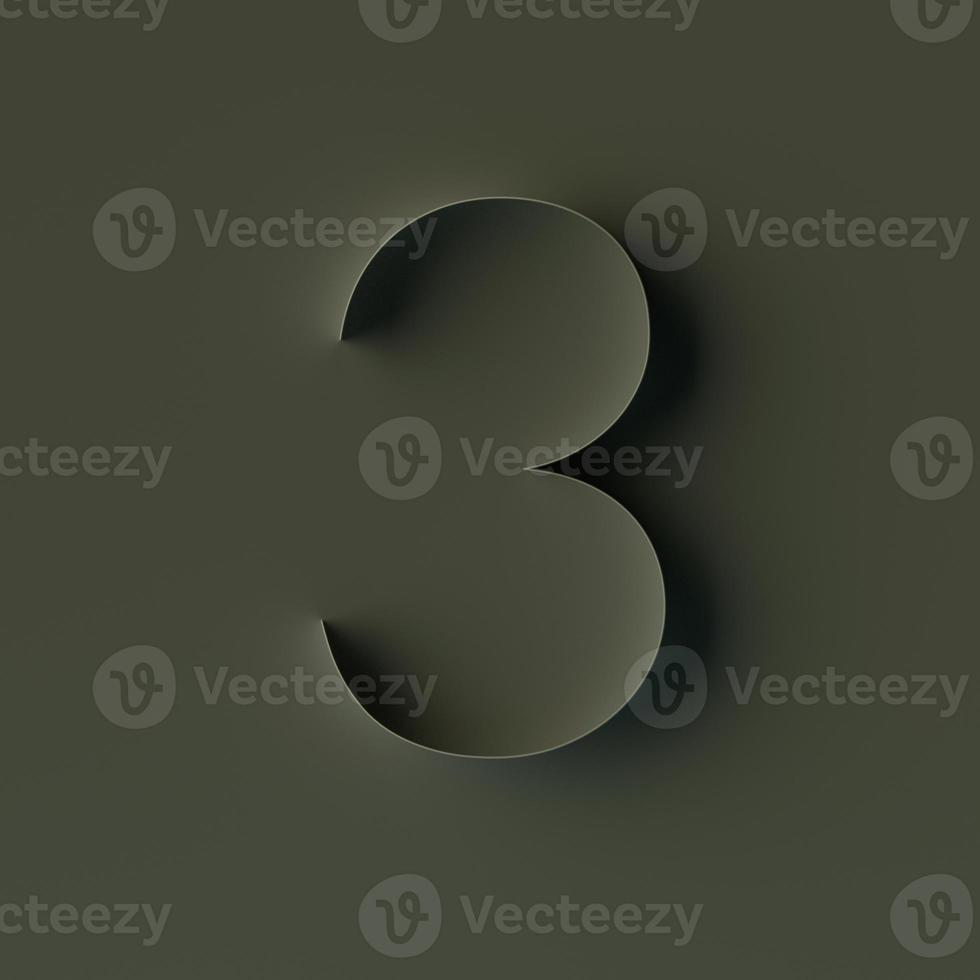 3D render luxury text, emboss effect photo