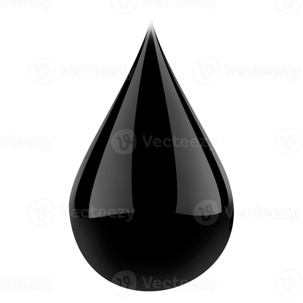 Oil industry concept with drop of oil. 3D Illustration photo
