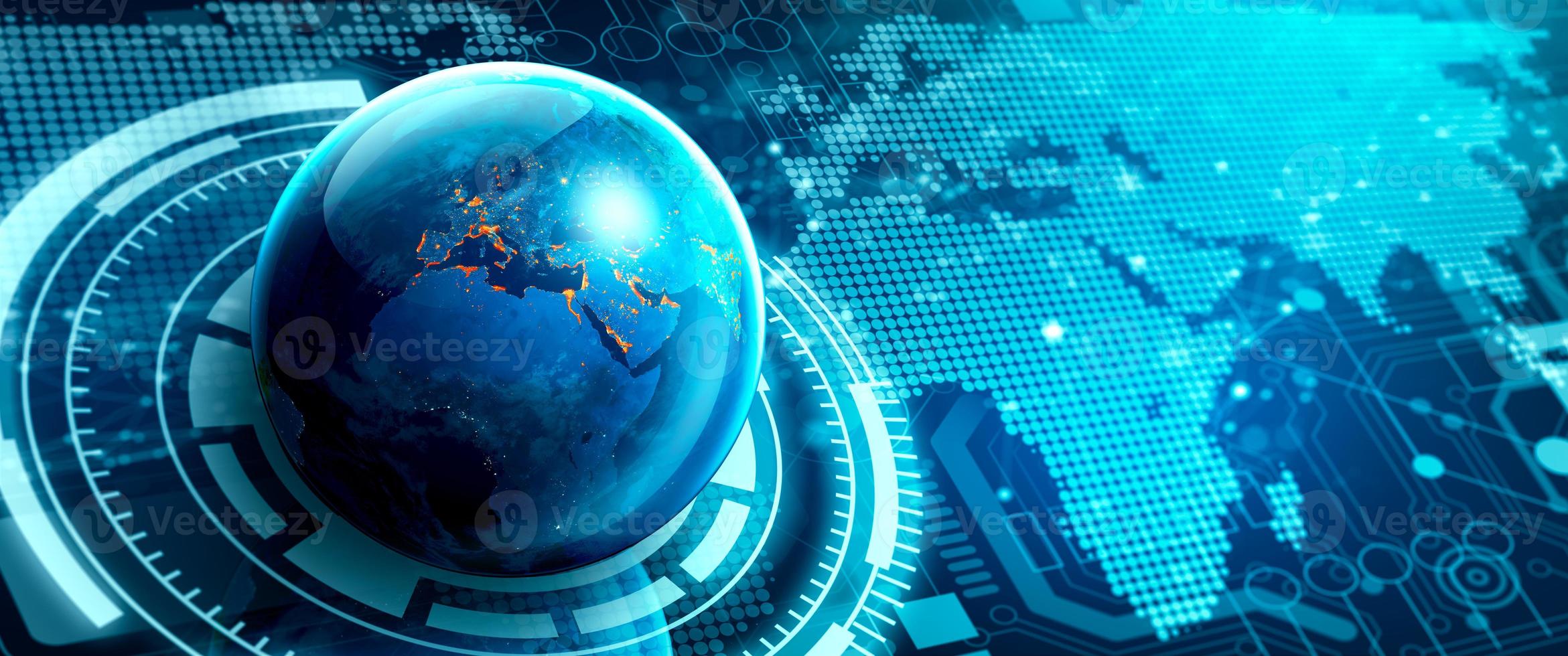 Global Business and Network connection concept. Elements furnished by NASA. photo
