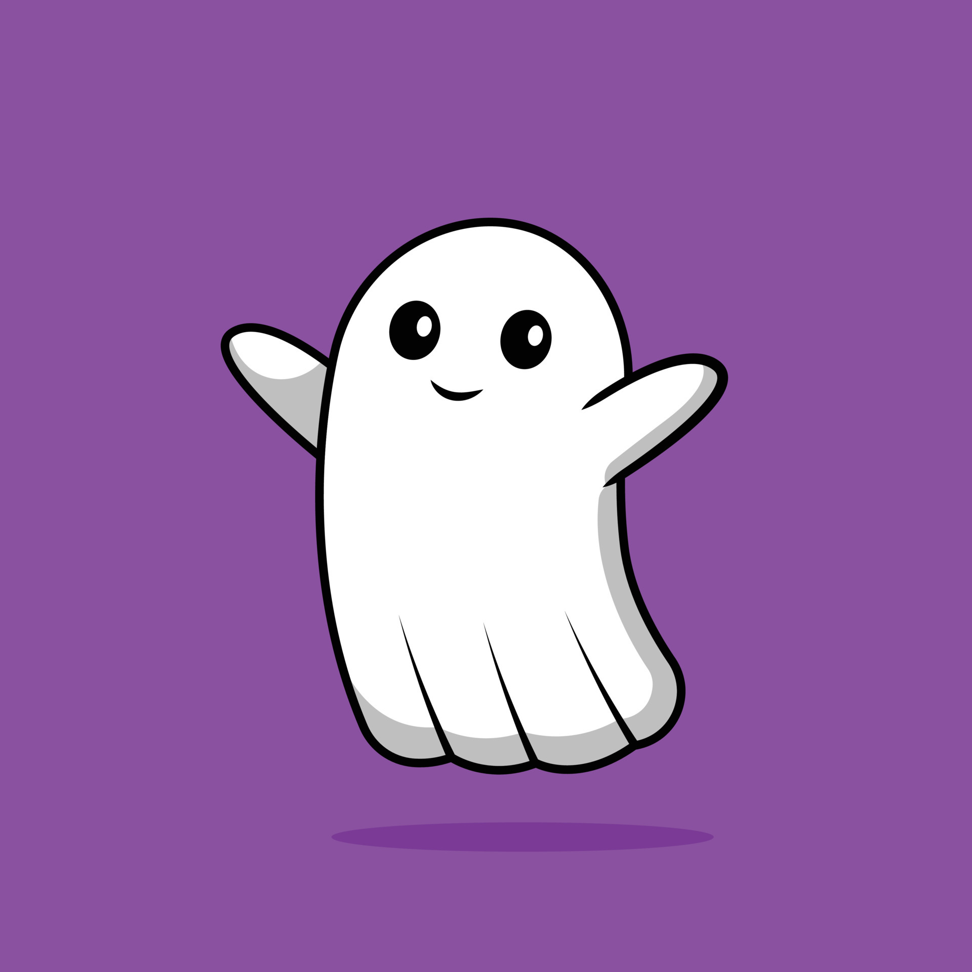 Cute Ghost Cartoon Vector Icon Illustration. Holiday Halloween Icon Concept  Isolated Premium Vector. Flat Cartoon Style 6711089 Vector Art at Vecteezy