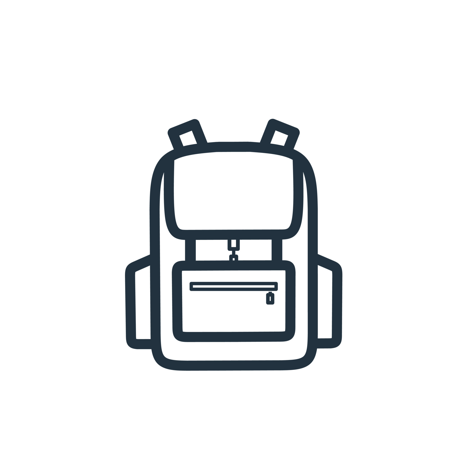 Backpack icon isolated on a white background. School backpack symbol