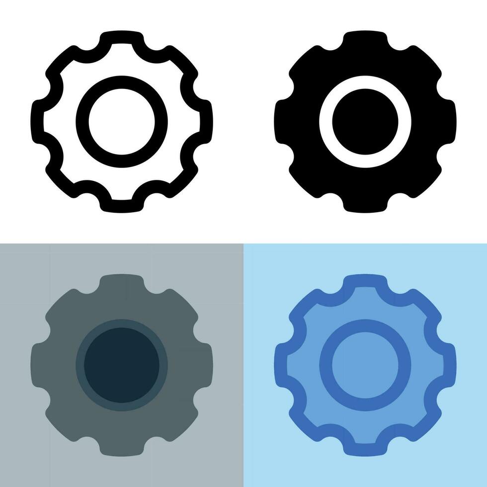 ilustración vectorial gráfico del icono de configuración. perfecto para interfaz de usuario, nueva aplicación, etc. vector