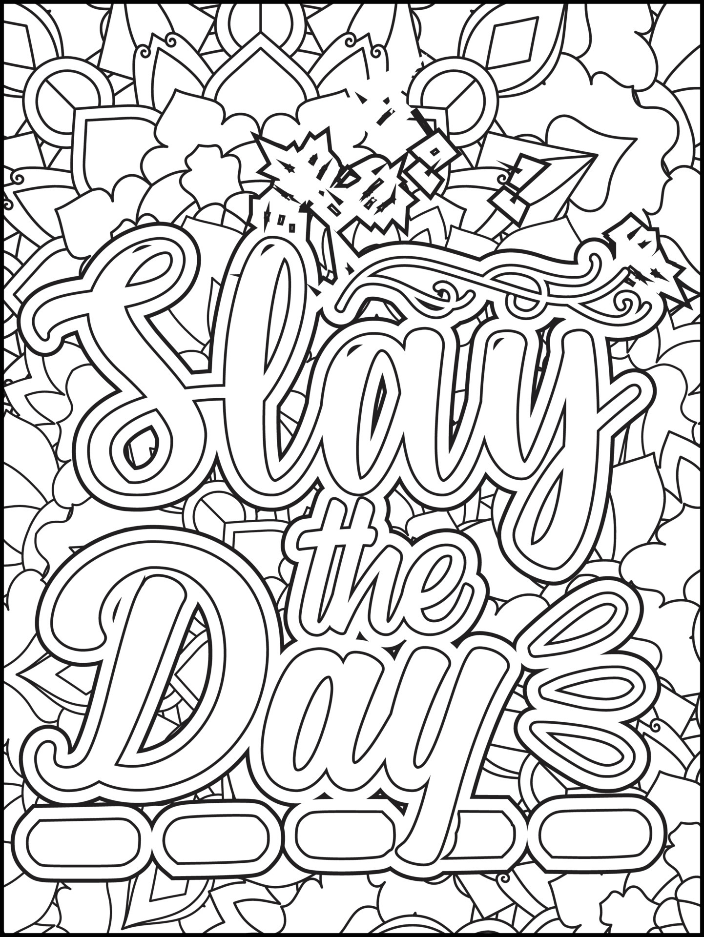 Motivational quotes coloring page. Inspirational quotes coloring page