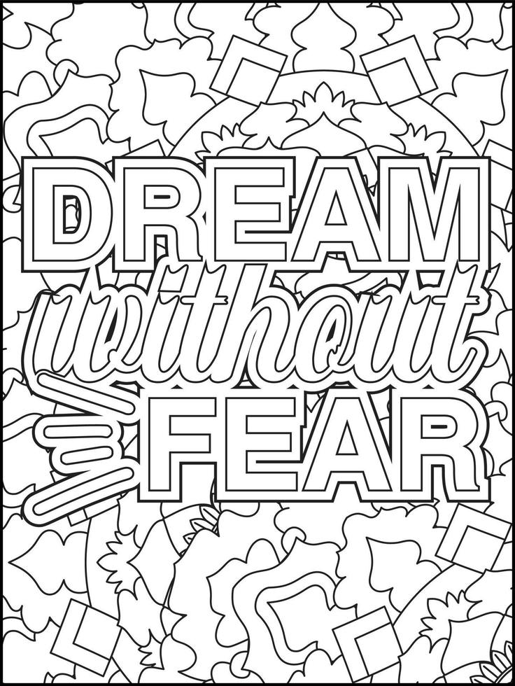 Motivational quotes coloring page. Inspirational quotes coloring page. Affirmative quotes coloring page. Positive quotes coloring page. Good vibes. Coloring book for adults. vector