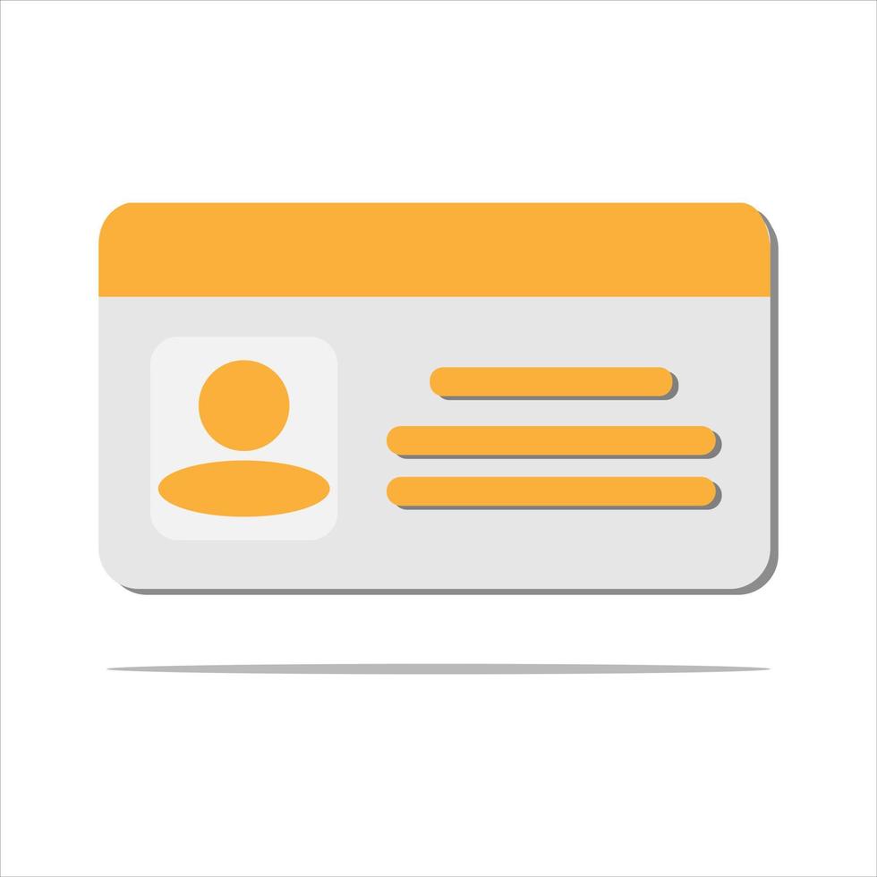Driver license, id card, plastic card, badge icon. 3d vector illustration.