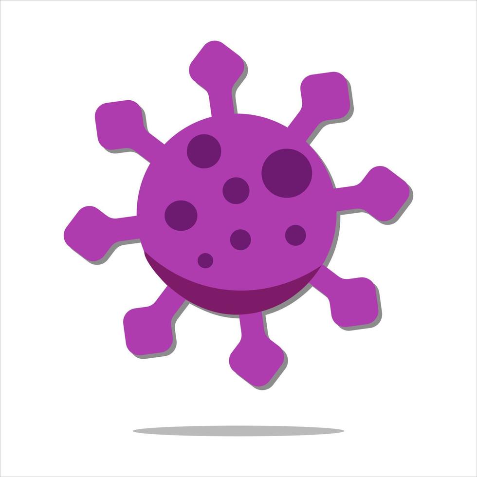 virus púrpura aislado sobre fondo blanco. ilustración vectorial vector