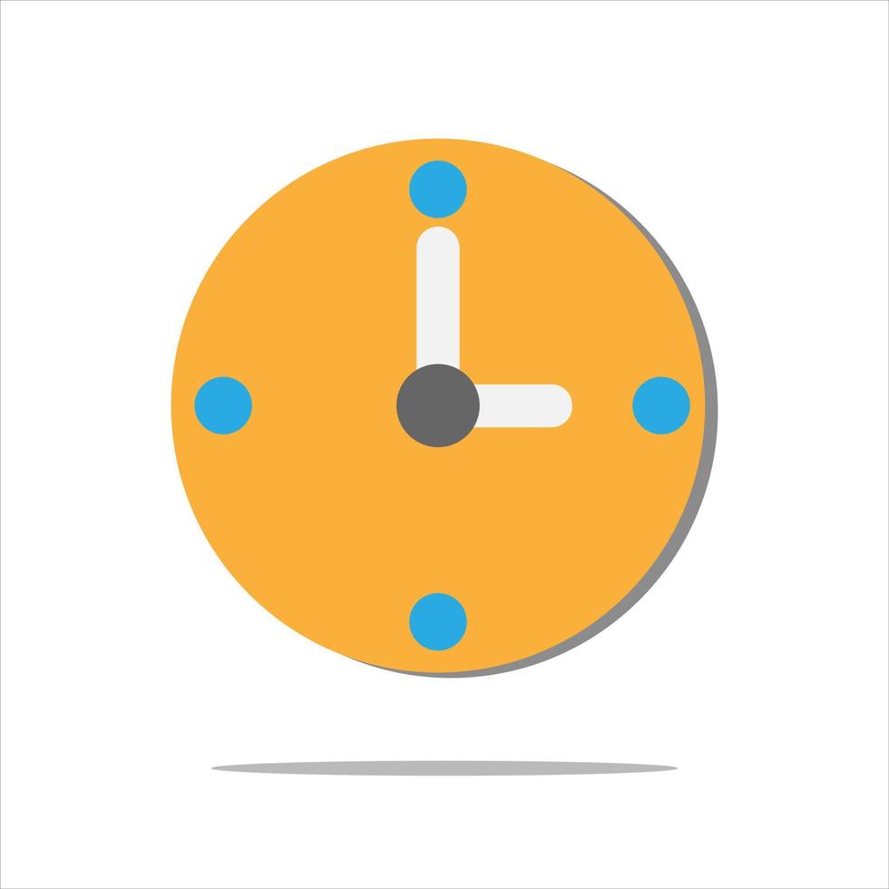 reloj redondo icono de vectores estilo minimalista de dibujos animados. cronometraje, medición del tiempo, gestión del tiempo y concepto de fecha límite.