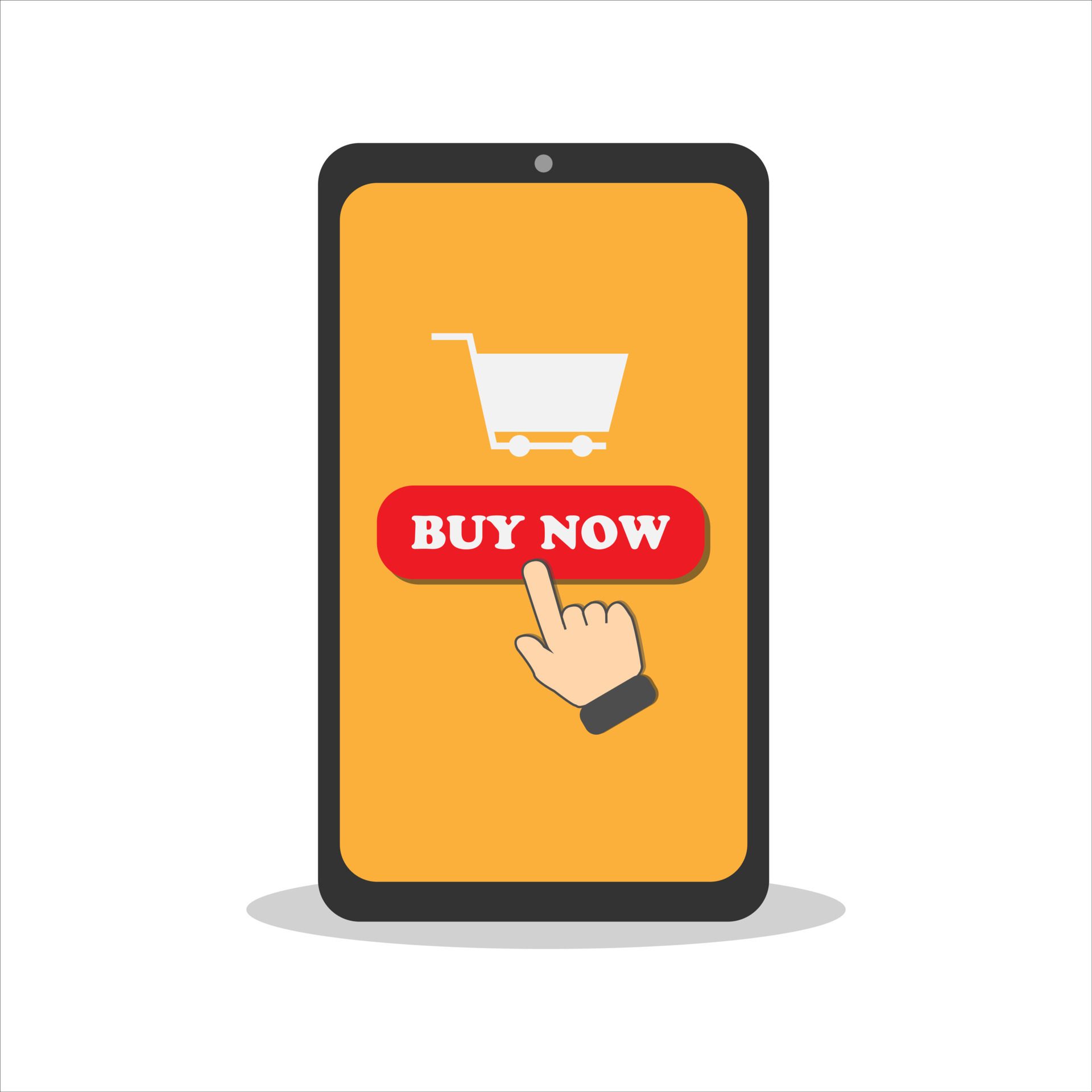 Online shopping with smartphone. Cartoon minimal style. Flat vector  illustration 6713552 Vector Art at Vecteezy
