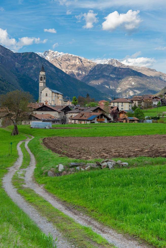 Zuclo small village in the Alps in Italy photo