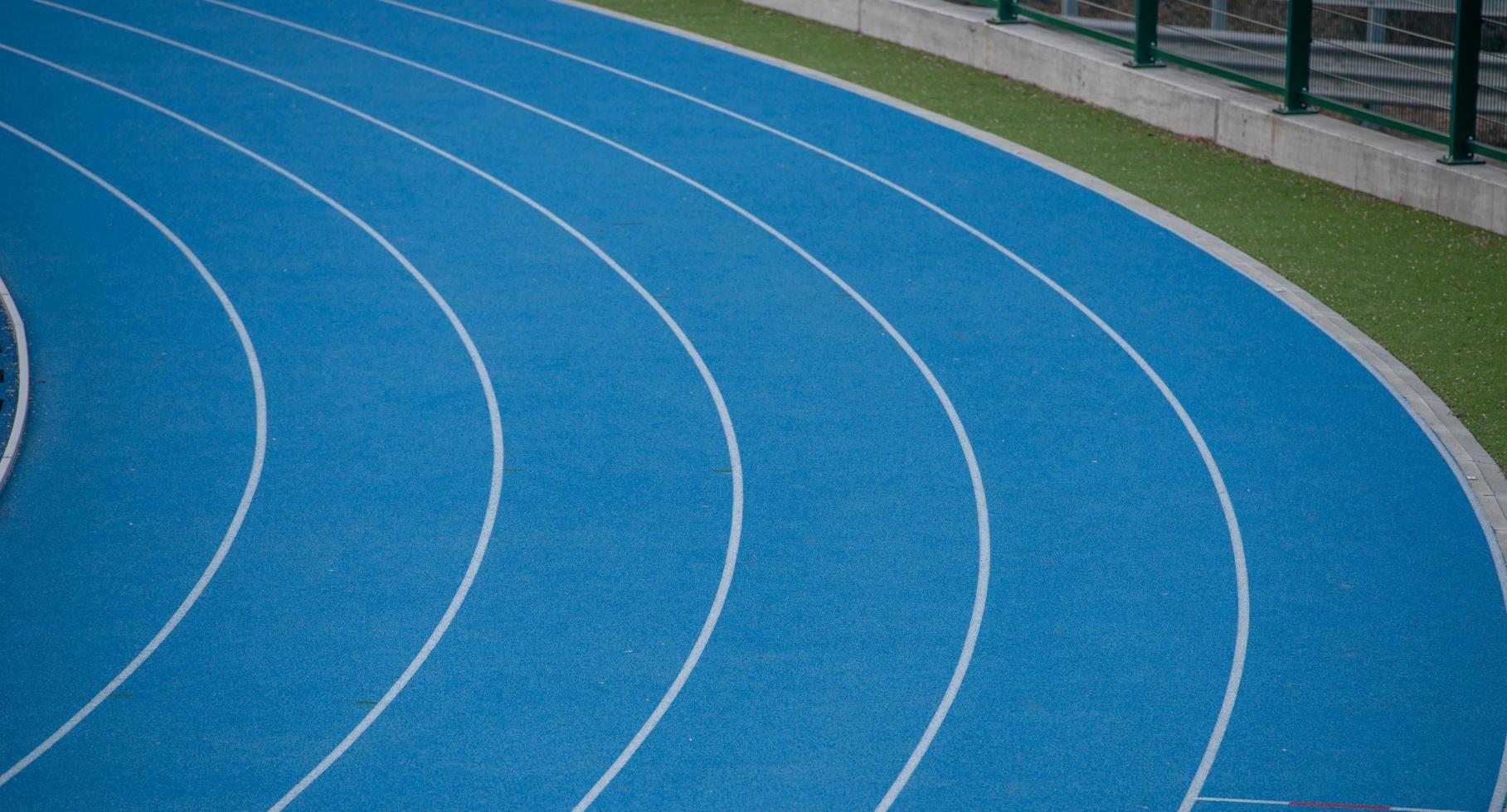 Lanes on the track of athletics photo