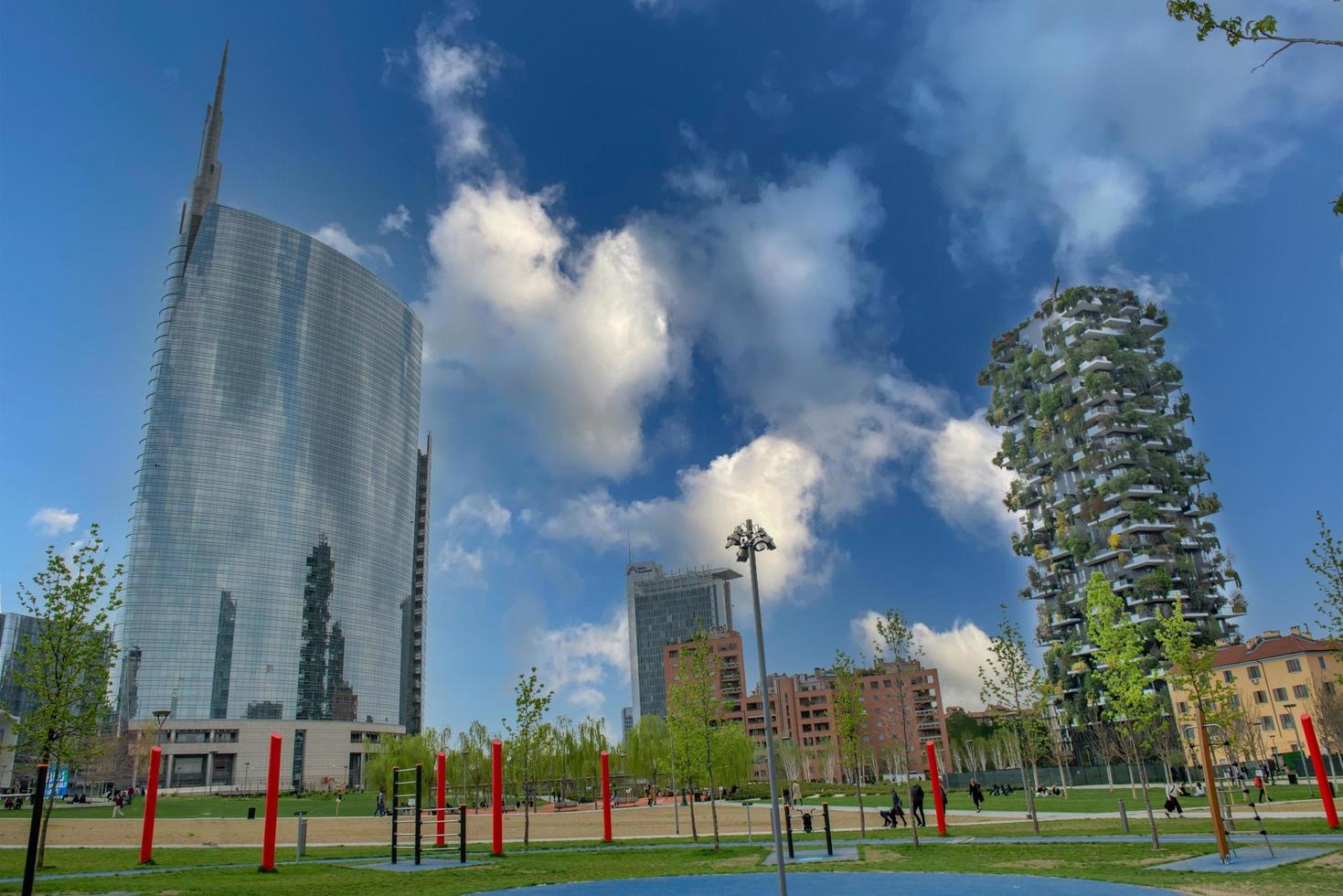 Milan Italy 10 April 2019 Palazzo Lombardia is a unitary complex of buildings, including a 161.3 meter high skyscraper. It is the seat of the regional council. photo